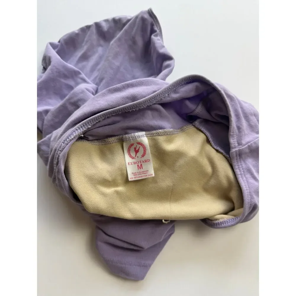 Eurotard Girls Lavender Cotton Leotard Size M Dance Ballet